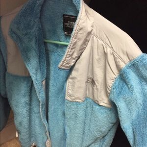 Girls blue/turquoise North Face Jacket